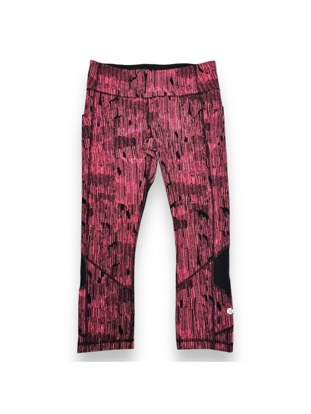 Lululemon Women’s Pace Rival Crop Coral/Black Size 6